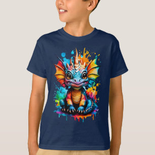 Cute Dragon - Baby Dragon Colourful - Dragon T-Shirt