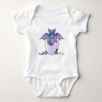Cute Dragon Baby in Cracked Egg - Blue / Purple