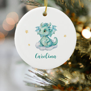 Cute Dragon Baby Shower Ceramic Tree Decoration