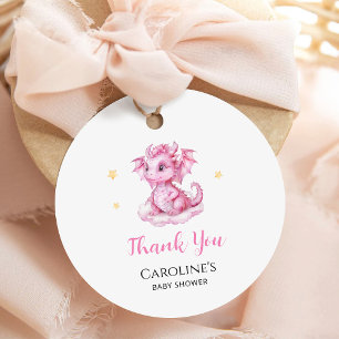 Cute Dragon Baby Shower Favour Tags