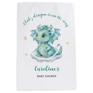 Cute Dragon Baby Shower Medium Gift Bag