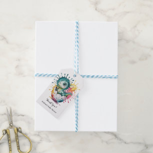 Cute Dragon Baby Shower Thank You Gift Tags