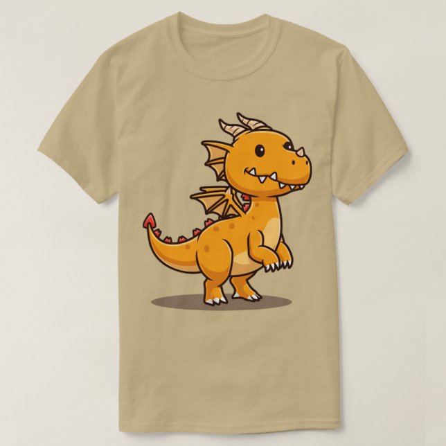Cute Dragon Cartoon1 T-Shirt (Design Front)