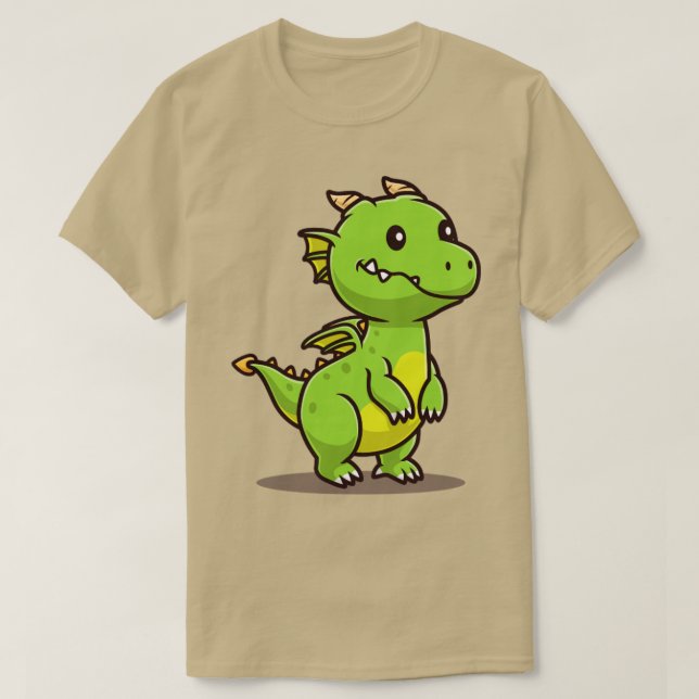 Cute Dragon Cartoon2 T-Shirt (Design Front)