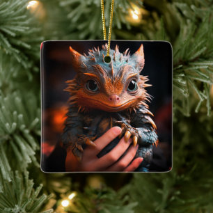 Cute Dragon Ceramic Ornament
