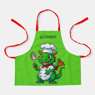 Cute Dragon Chef Personalise Kids' Apron