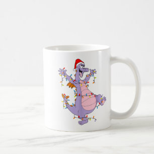 Cute Dragon Christmas Lights Santa Hat Animal Men  Coffee Mug
