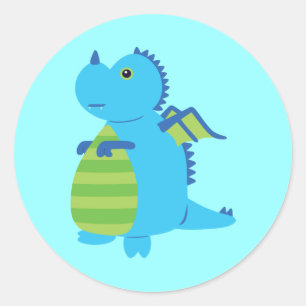 Cute Dragon Classic Round Sticker