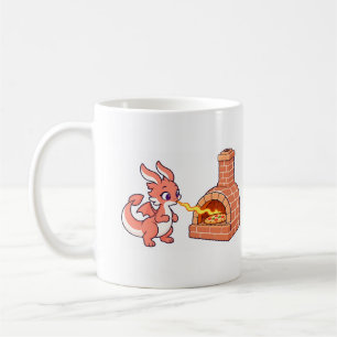 Cute Dragon Fired Pizza Brick Oven Coffee Mug