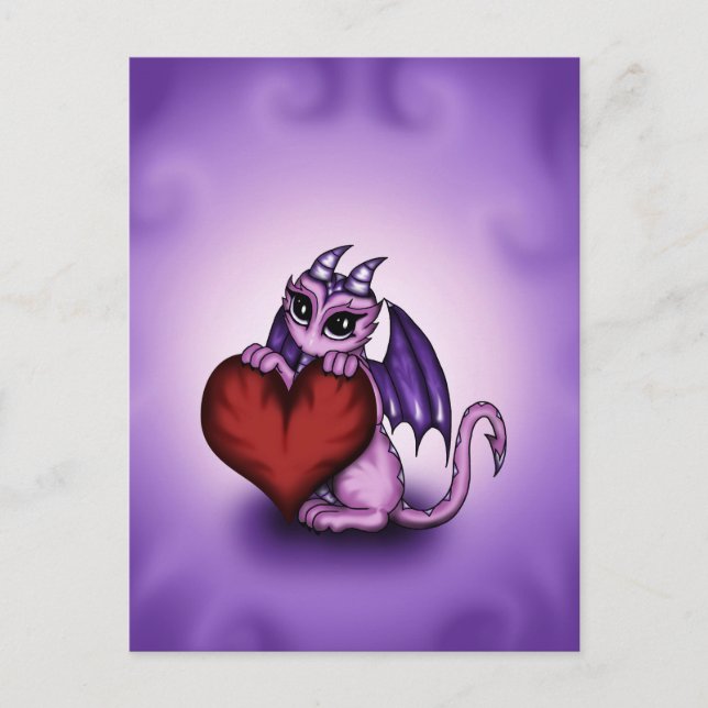 cute Dragon heart Postcard (Front)