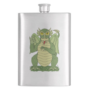 Cute Dragon Hip Flask