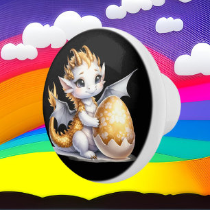 Cute dragon lovers fantasy  ceramic knob