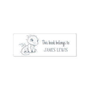 Cute Dragon Personalised Kids Name Stamp