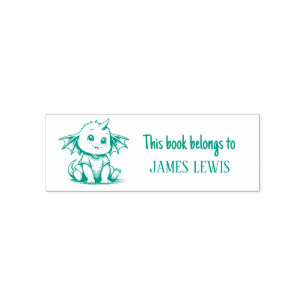 Cute Dragon Personalised Kids Name Stamp