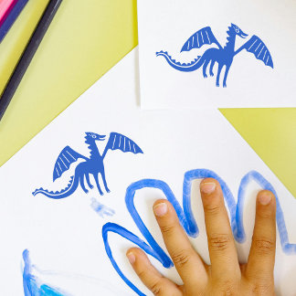 Cute Dragon Stamp | Smiling Pose