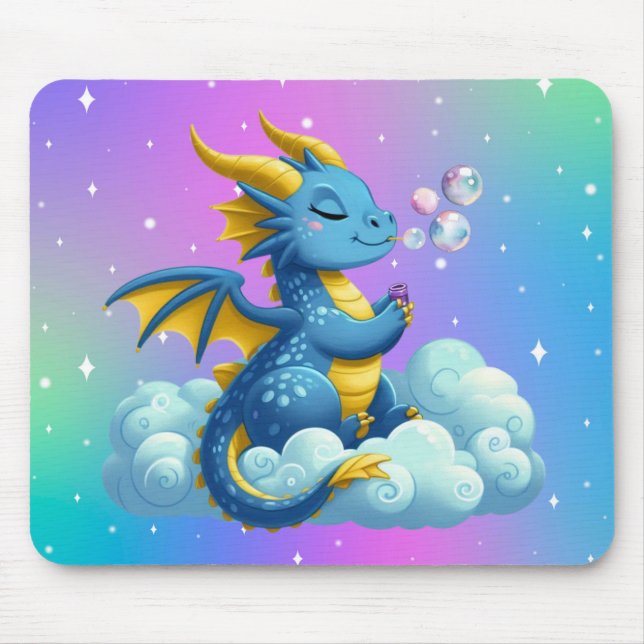 Cute Dragon/Whimsical  Mouse Pad (Front)