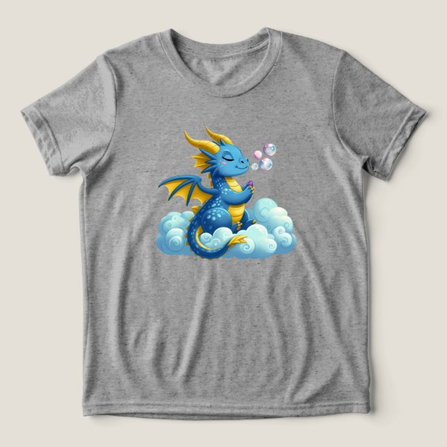 Cute Dragon/Whimsical  Tri-Blend Shirt (Design Front)