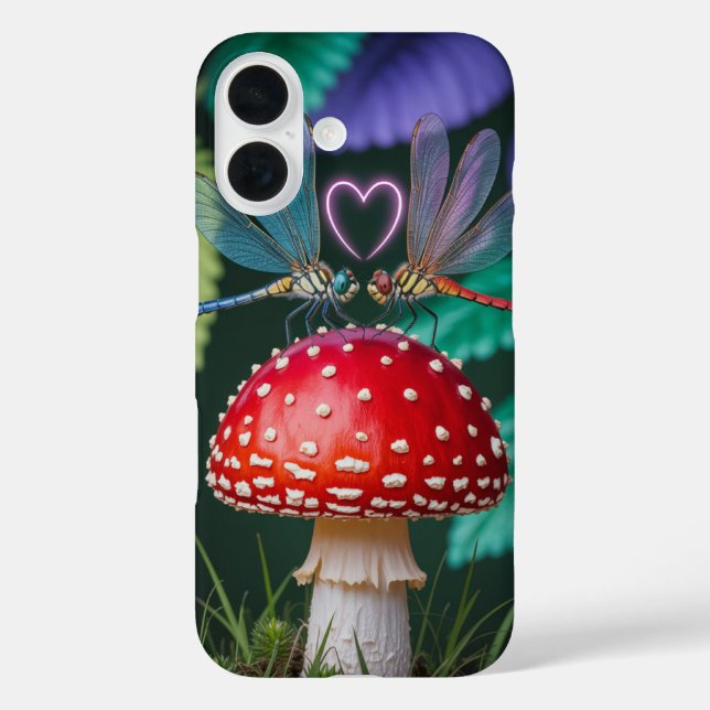 Cute Dragonflies on a Mushroom - Case-Mate iPhone Case (Back)