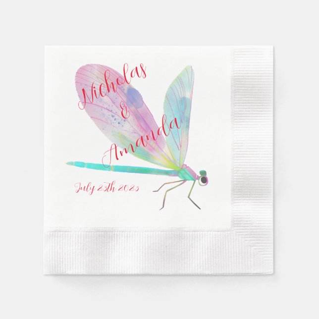 Cute dragonfly napkin (Front)