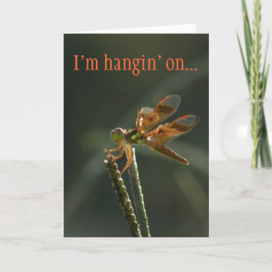 Cute Dragonfly Valentine Card. Holiday Card