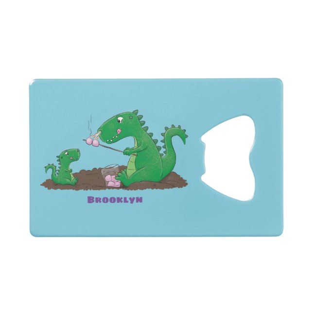 Cute dragons roasting marshmallows cartoon (Front (Horizontal))