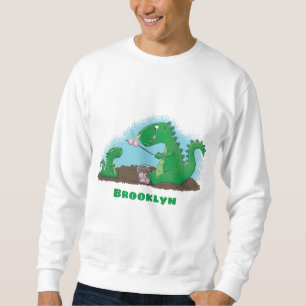 Cute dragons roasting marshmallows cartoon sweatshirt