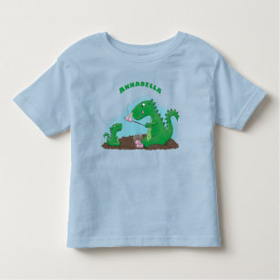 Cute dragons roasting marshmallows cartoon toddler T-Shirt