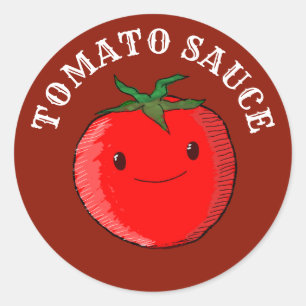 Cute Drawing Tomato  Classic Round Sticker