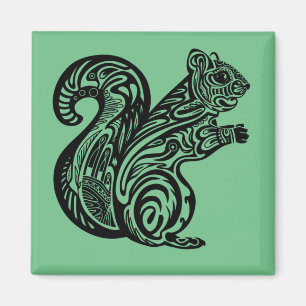 Cute Drawn Squirrel Magnet