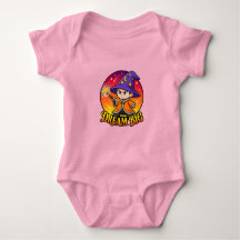 Cute Dream Big Wizard Pink Baby Bodysuit