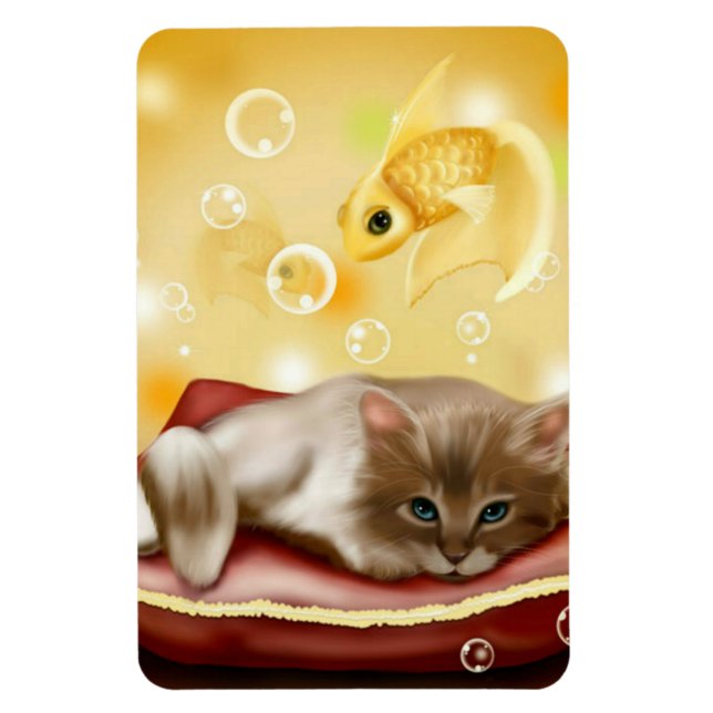 Cute Dream Kitten Flexi Magnet (Vertical)