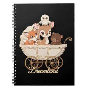  Cute Dreamland Woodland Animals   Baby Fox, Deer  Notebook