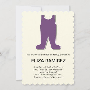 cute dress baby shower invitation
