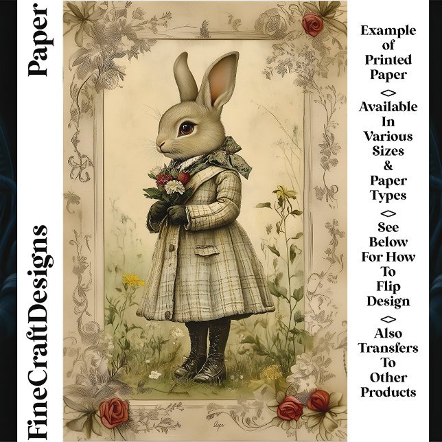 Cute Dressed Rabbit, Flowers CK3 Scrapbook Paper (Creator Uploaded)