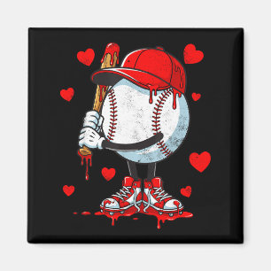 Cute Dripping Baseball Lover Valentines Day Boys K Magnet