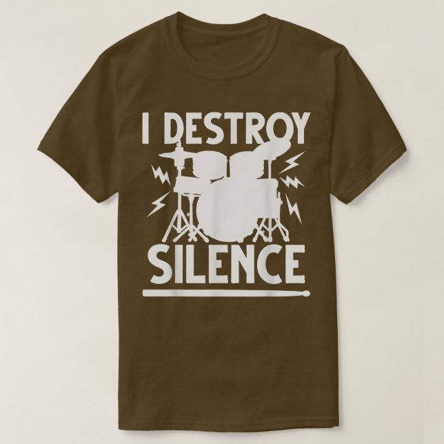 Cute Drum Set Art Men Women Drumming Rocker Music  T-Shirt (Design Front)