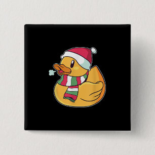 Cute Dub Duck Christmas 15 Cm Square Badge