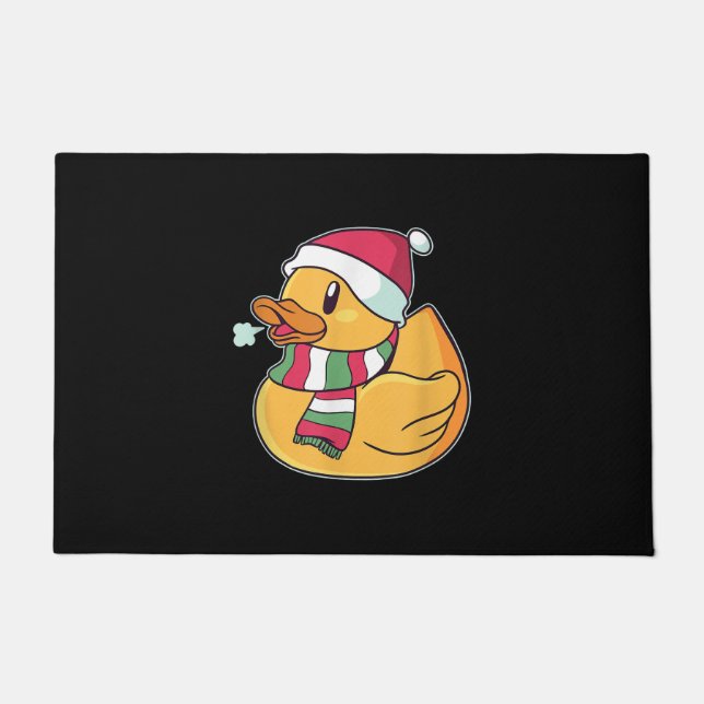 Cute Dub Duck Christmas Doormat (Front)