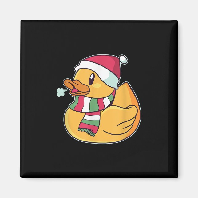 Cute Dub Duck Christmas Magnet (Front)