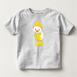 Cute Duck, Baby Duck, Duck In Raincoat, Rain Toddler T-Shirt