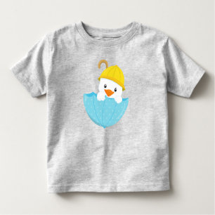 Cute Duck, Baby Duck, Duck With Umbrella, Rain Toddler T-Shirt
