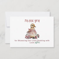 Cute Duck Baby Shower Thank You Card