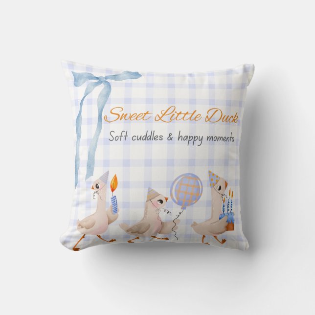 Cute Duck Birthday Room Decor  Cushion (Front)