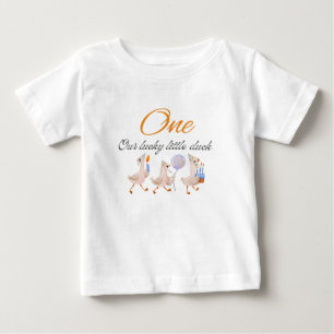 Cute Duck Birthday Tee for Baby Boy or Girl