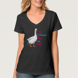 Cute Duck Calligraphy Love My Ducks Birds Vintage T-Shirt