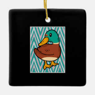 Cute Duck Ceramic Ornament