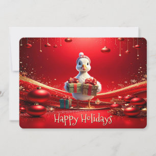 Cute Duck Christmas Holiday Card