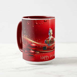 Cute Duck Christmas Holiday Mug