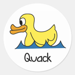 Cute Duck Classic Round Sticker