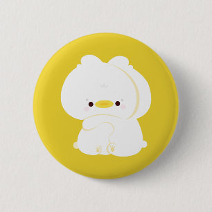 Cute Duck Couple 6 Cm Round Badge